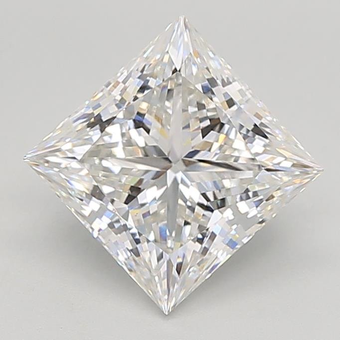 3.05ct F VVS2 Rare Carat Ideal Cut Princess Lab Grown Diamond