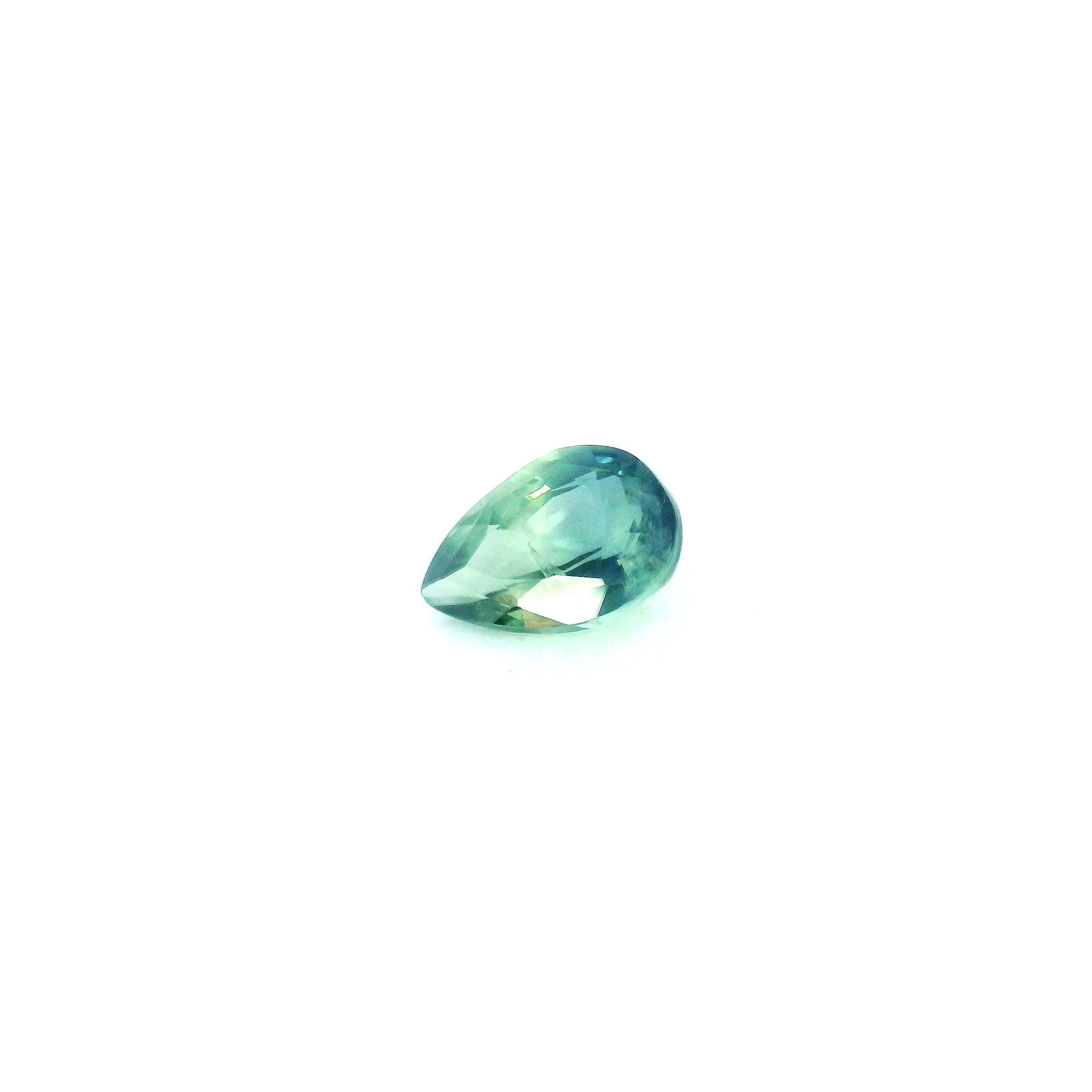 0.72 Carat Green Pear Sapphire