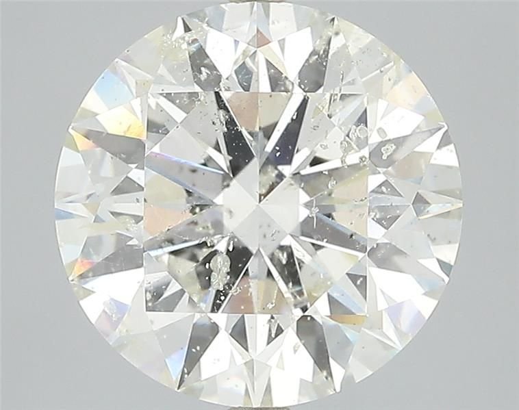 5.10ct I SI2 Rare Carat Ideal Cut Round Diamond