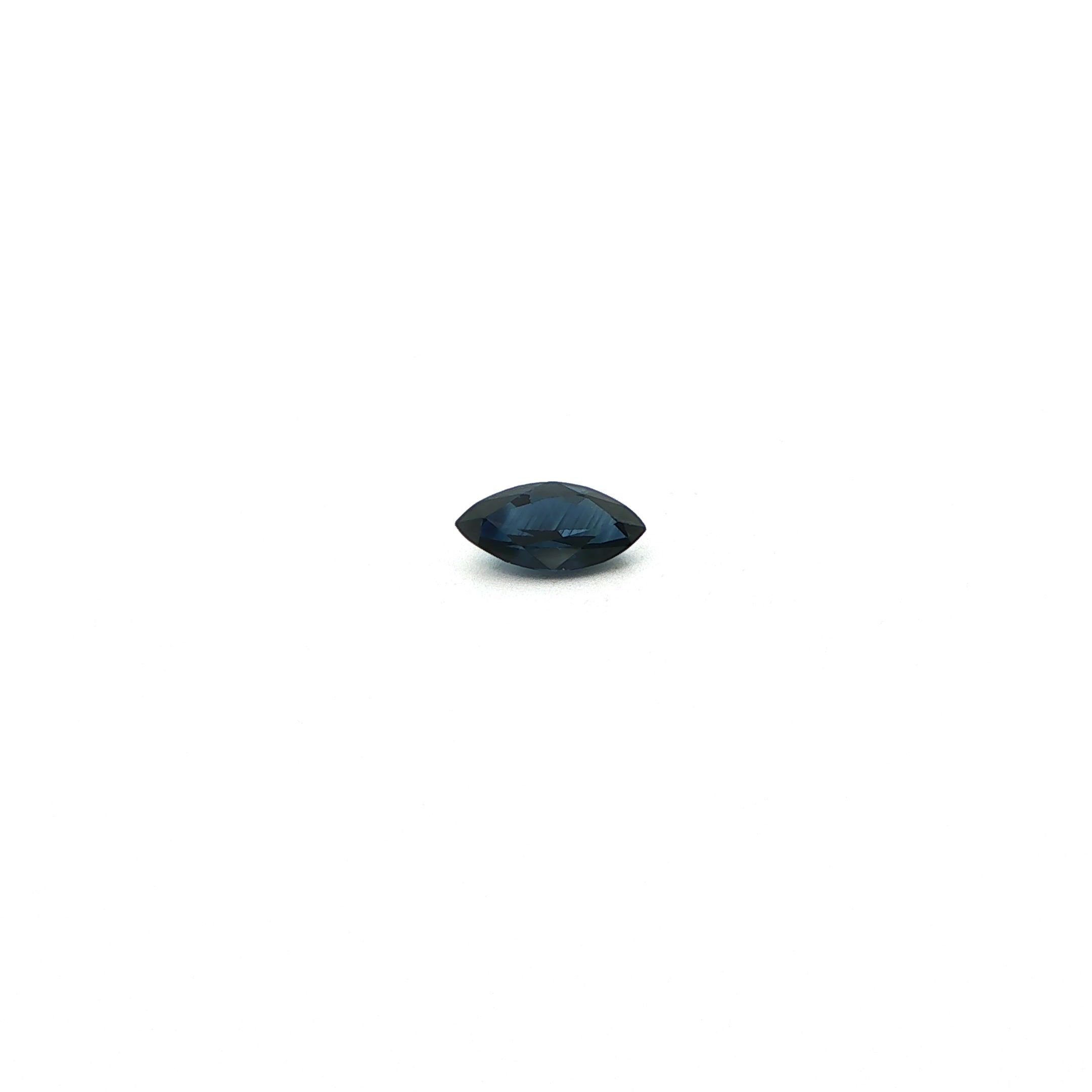 1.00 Carat Deep Blue Marquise Sapphire