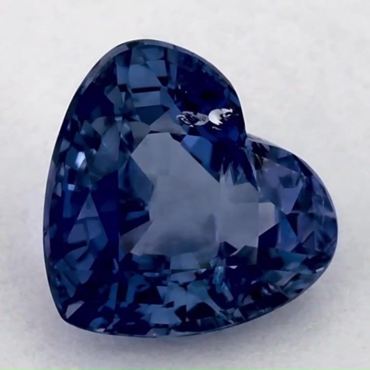 1.37 Carat Blue Heart Sapphire