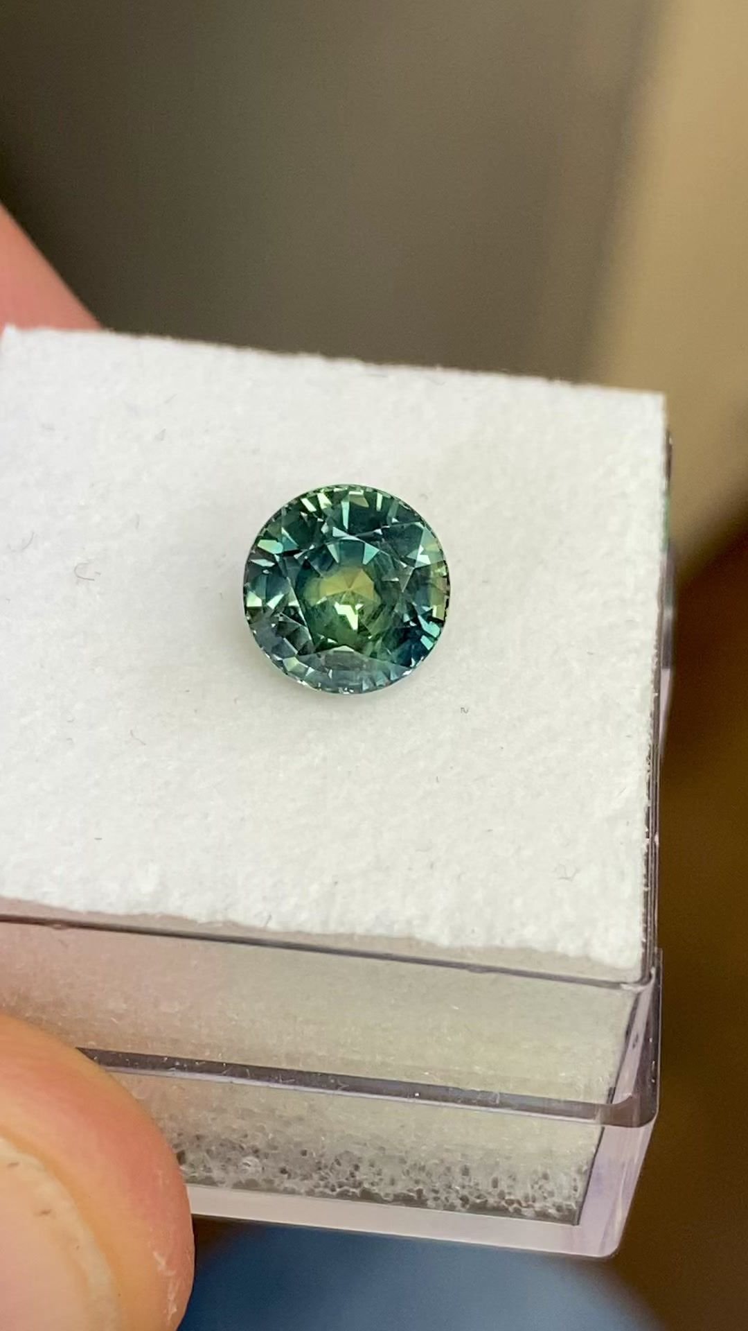 2.24 Carat Green Round Sapphire