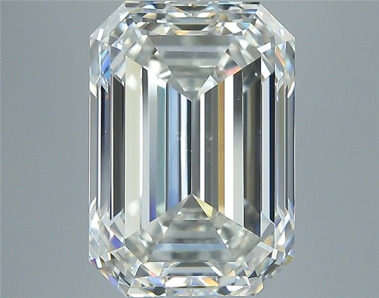 5.02ct J VS2 Rare Carat Ideal Cut Emerald Diamond