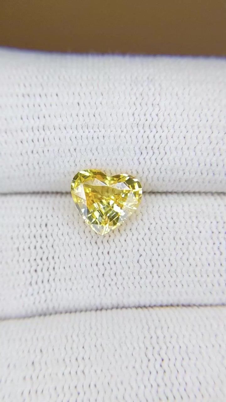 2.25 Carat Yellow Heart Sapphire