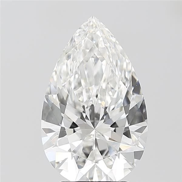 3.10ct F VVS2 Rare Carat Ideal Cut Pear Lab Grown Diamond