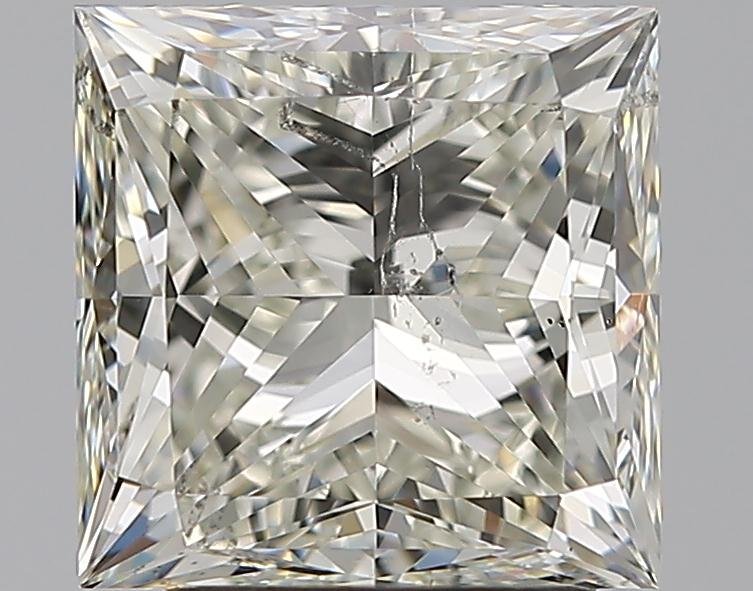 2.60ct J SI2 Rare Carat Ideal Cut Princess Diamond