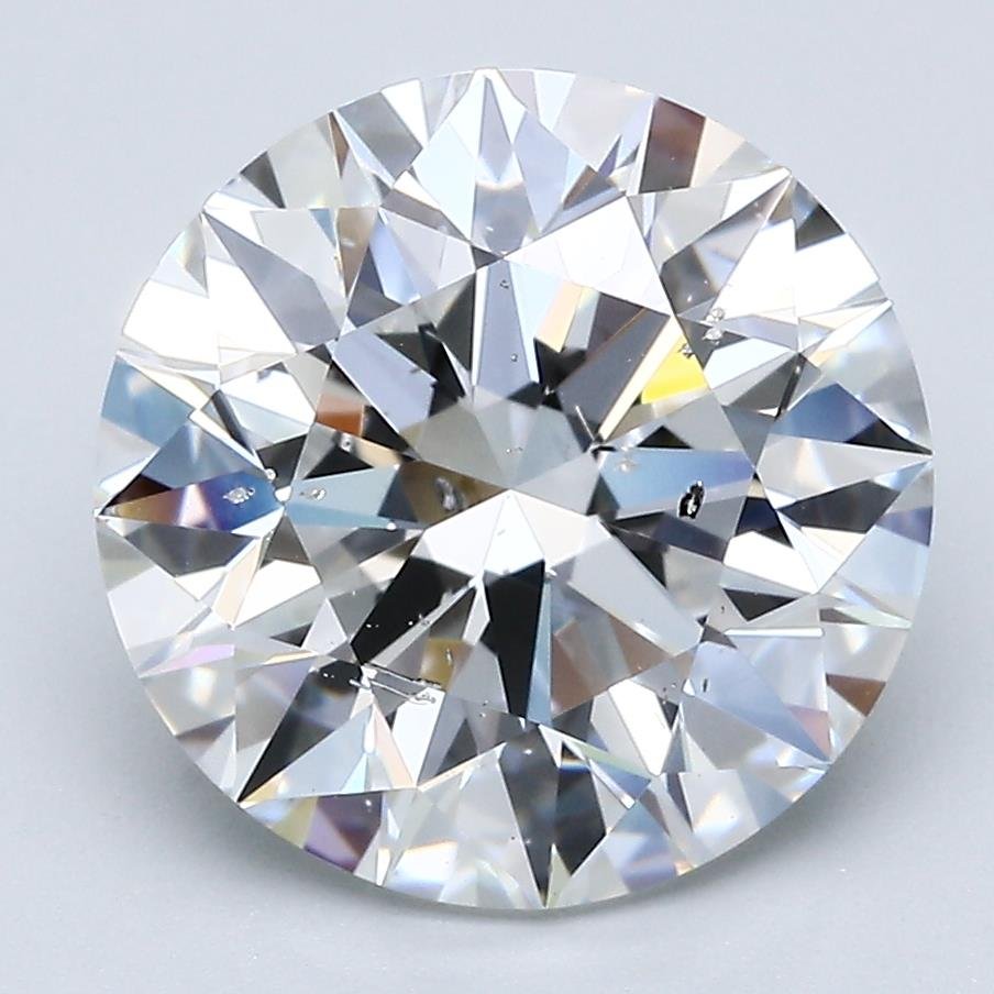 5.06ct D SI2 Rare Carat Ideal Cut Round Diamond