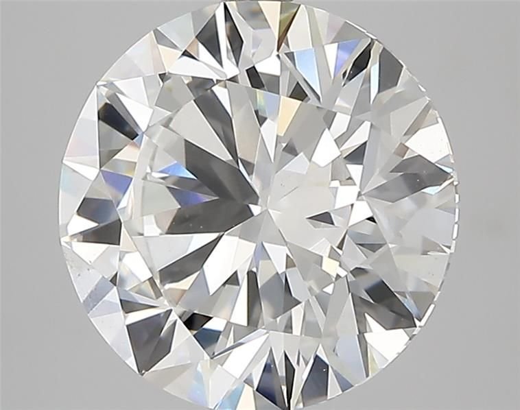 3.84ct F VS2 Rare Carat Ideal Cut Round Diamond