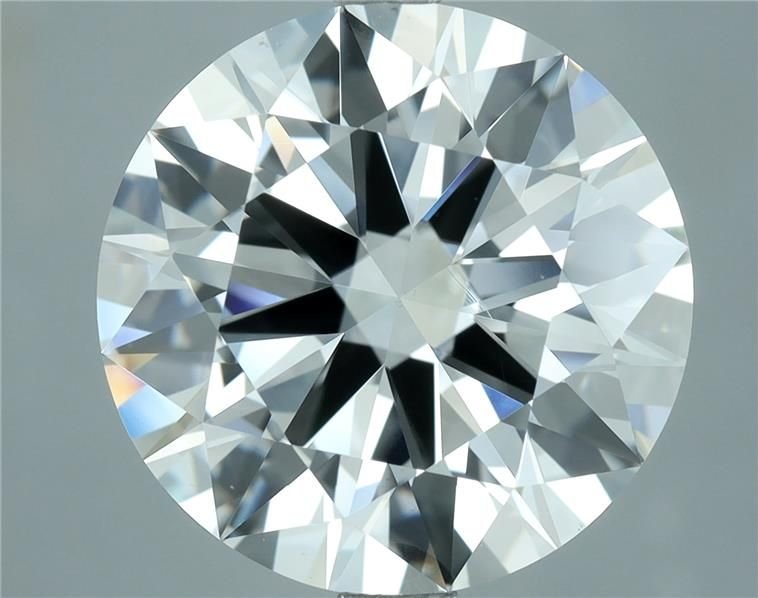 5.14ct H VVS2 Rare Carat Ideal Cut Round Diamond