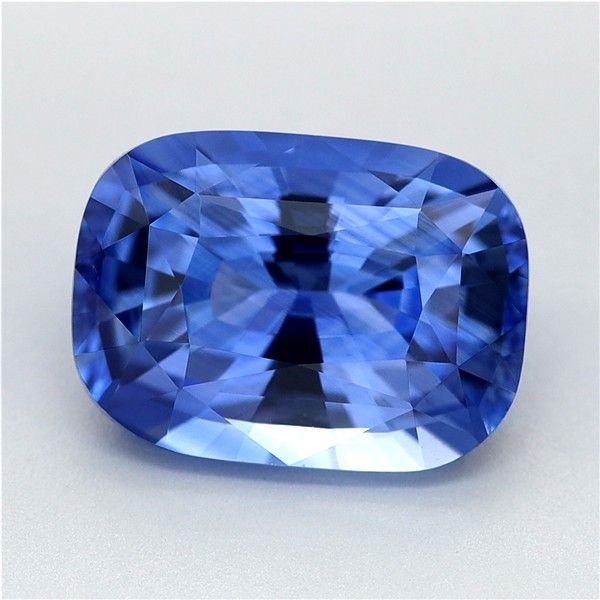 2.81 Carat Blue Cushion Sapphire