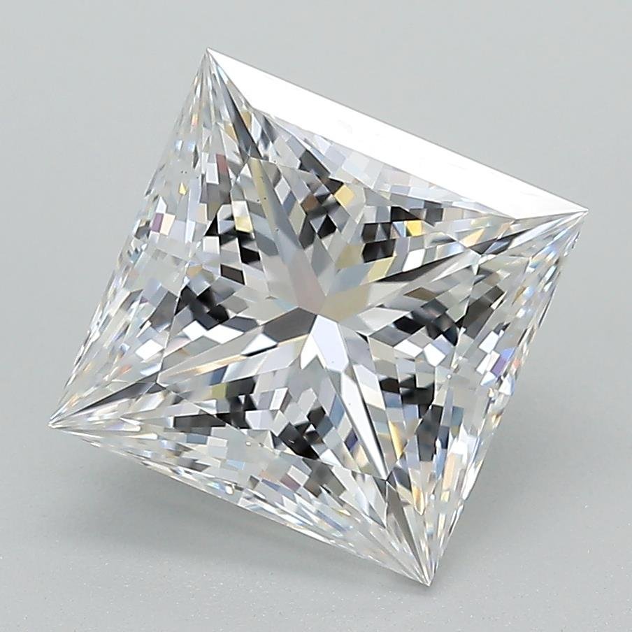 3.14ct D VS1 Rare Carat Ideal Cut Princess Lab Grown Diamond