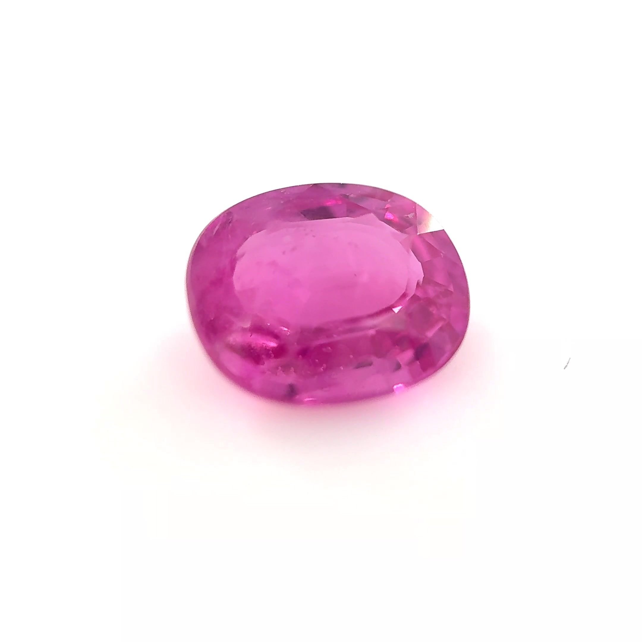 1.30 Carat Pink Oval Sapphire