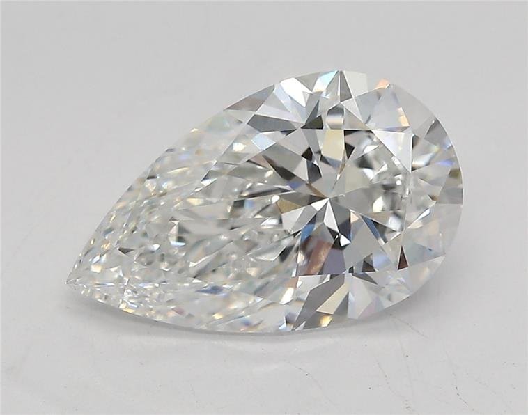 2.58ct D VS2 Rare Carat Ideal Cut Pear Lab Grown Diamond