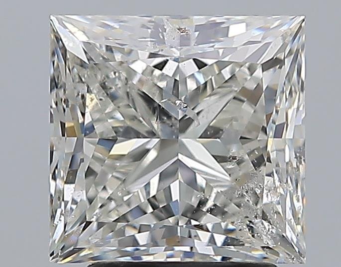 3.00ct H SI2 Rare Carat Ideal Cut Princess Diamond