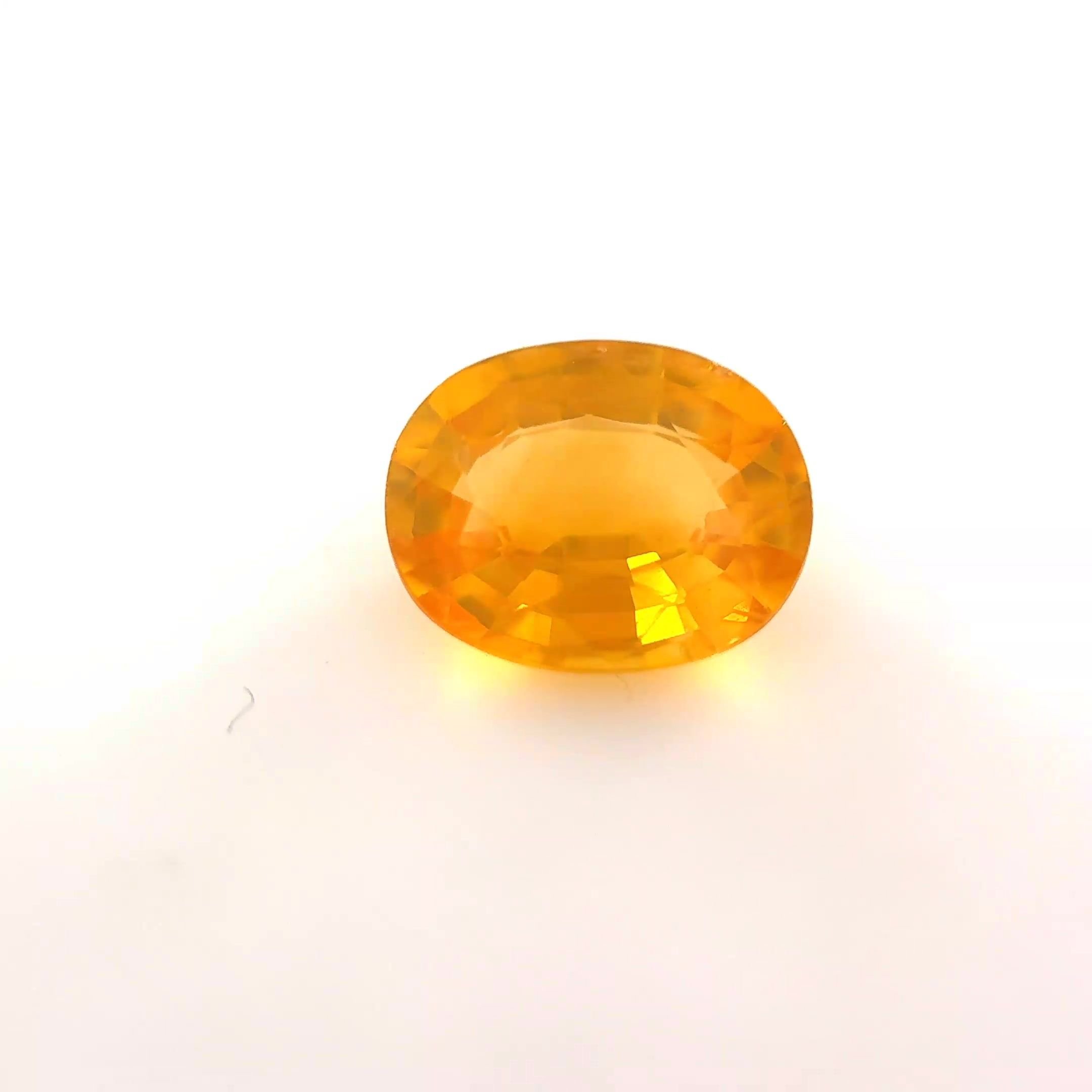 1.24 Carat Yellow Oval Sapphire