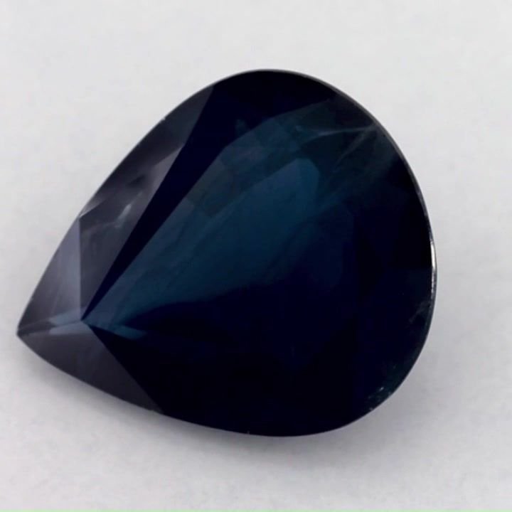 5.57 Carat Blue Pear Sapphire