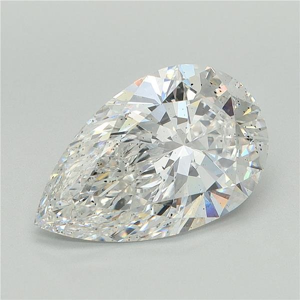 3.11ct F SI1 Rare Carat Ideal Cut Pear Lab Grown Diamond