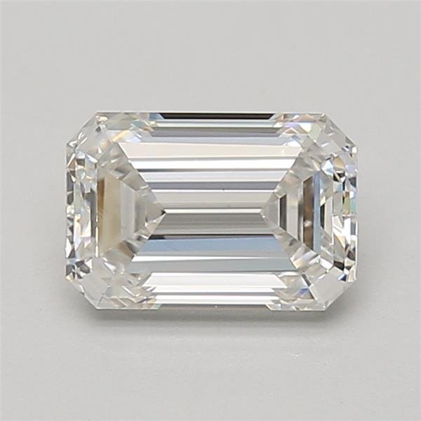 1.55ct F VS1 Rare Carat Ideal Cut Emerald Lab Grown Diamond