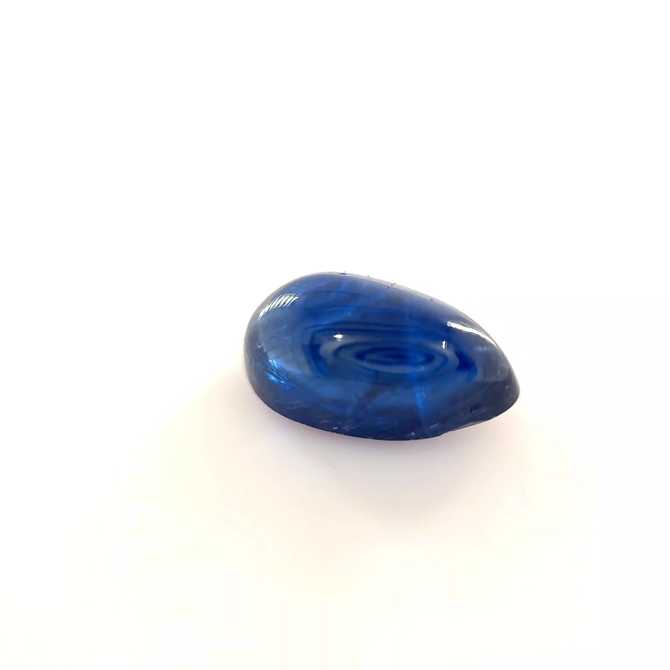 2.66 Carat Deep Blue Pear Sapphire