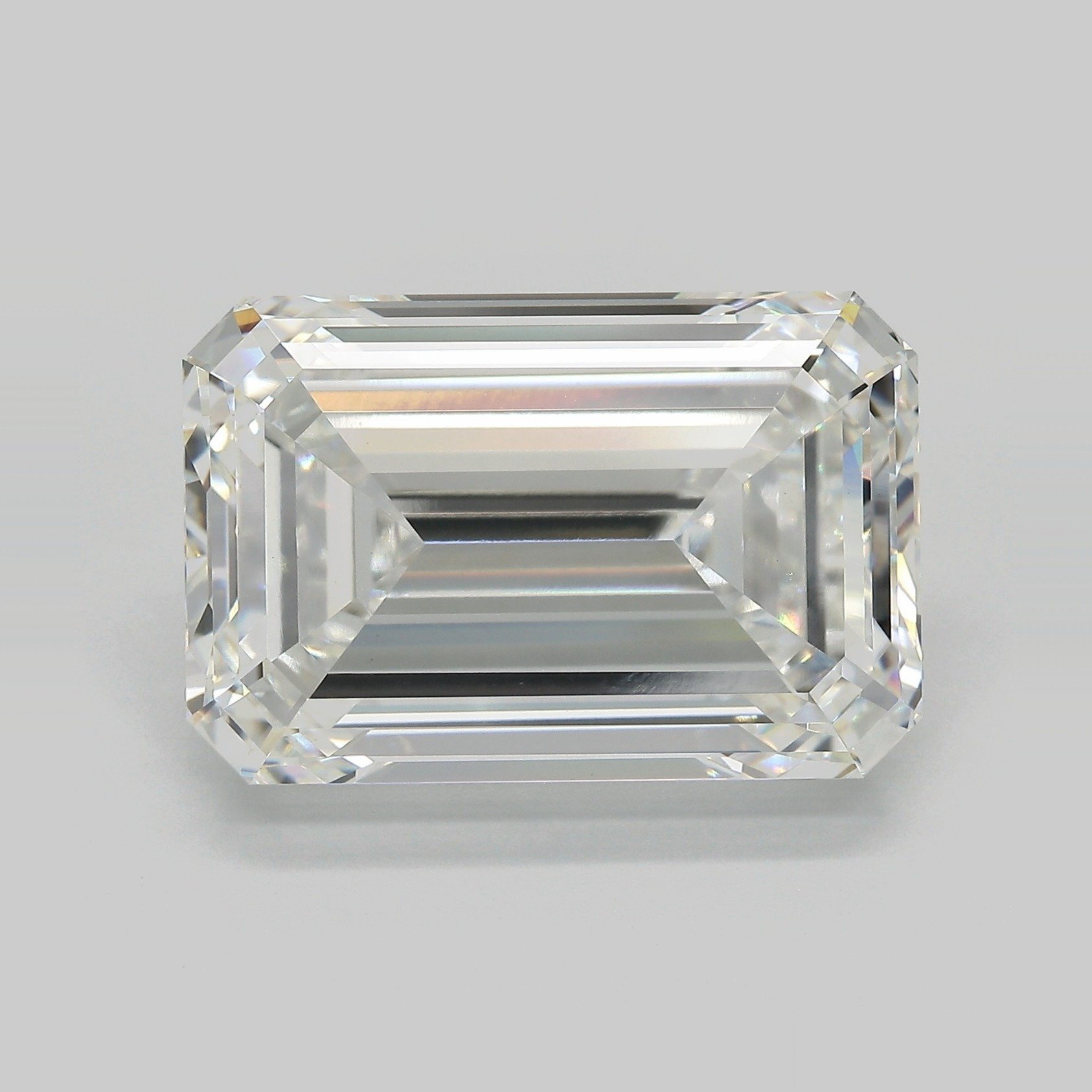 18.97ct F VVS2 Rare Carat Ideal Cut Emerald Lab Grown Diamond