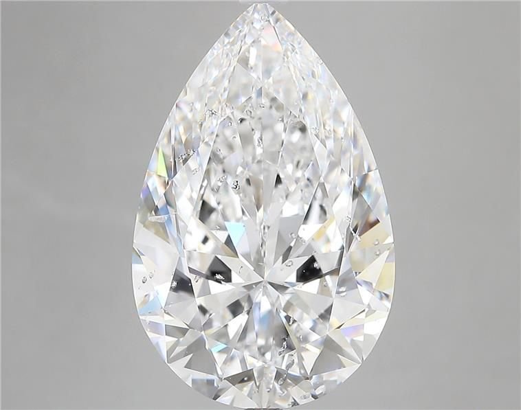 10.10ct E SI2 Rare Carat Ideal Cut Pear Diamond