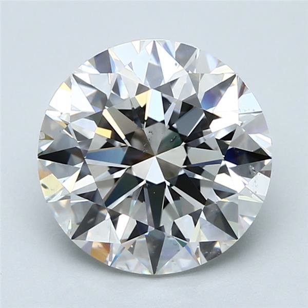 4.03ct G SI2 Rare Carat Ideal Cut Round Diamond