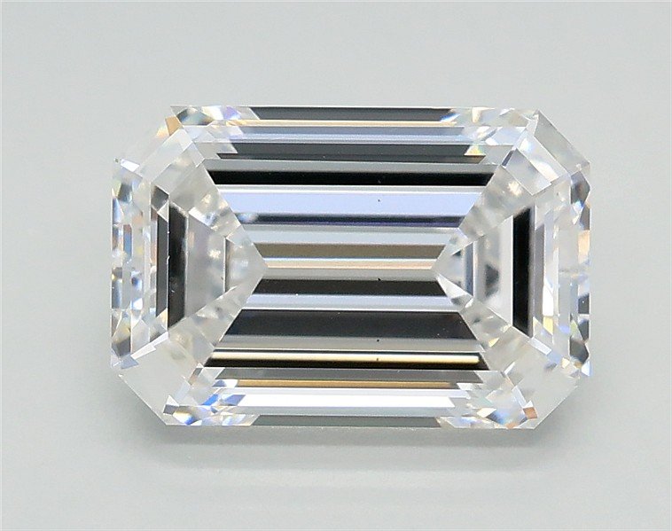 2.51ct D VS2 Rare Carat Ideal Cut Emerald Lab Grown Diamond