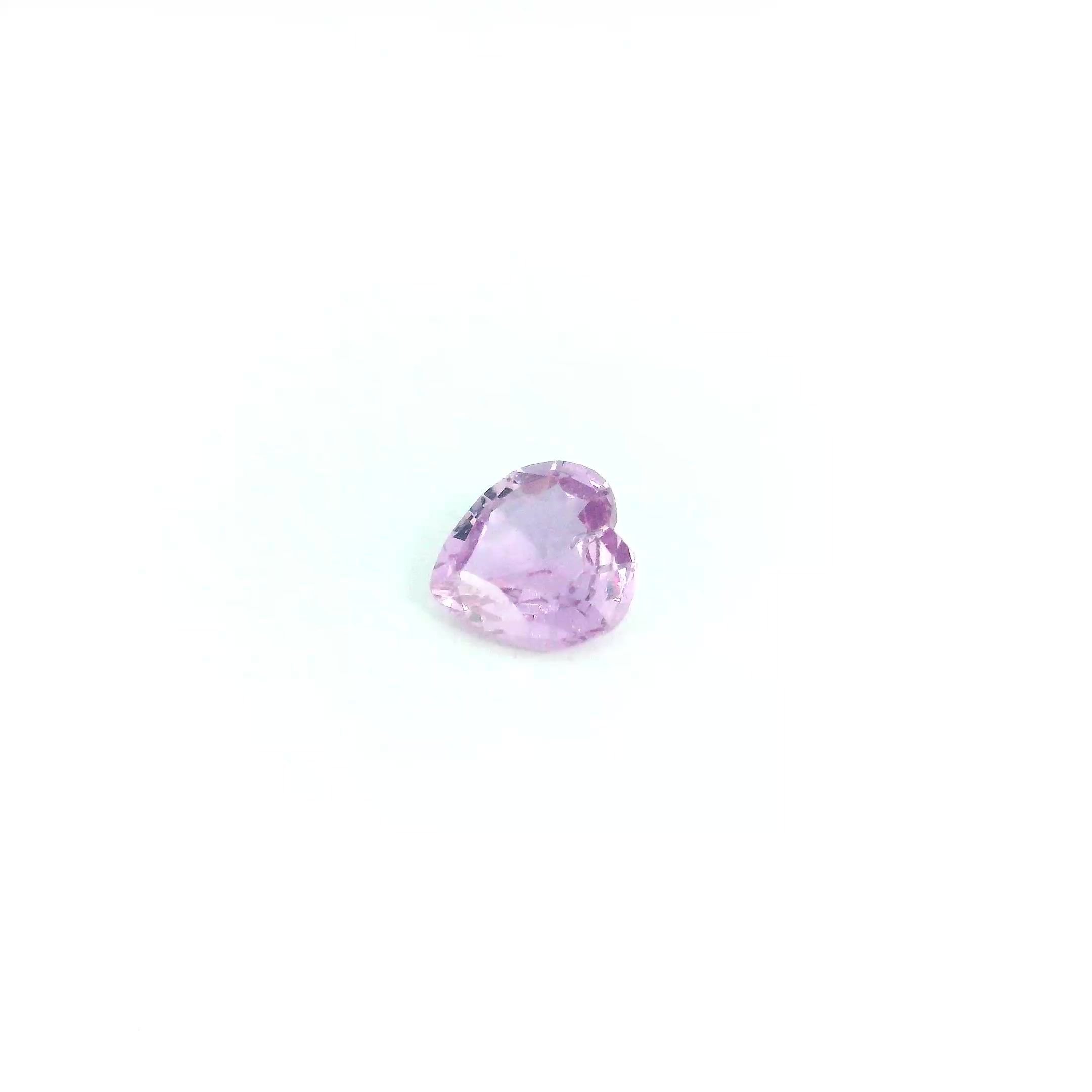 0.48 Carat Pink Heart Sapphire