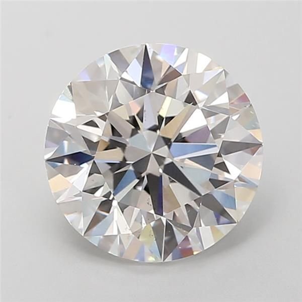 3.02ct E VS2 Rare Carat Ideal Cut Round Lab Grown Diamond