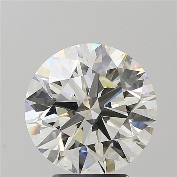 3.76ct K SI1 Rare Carat Ideal Cut Round Diamond
