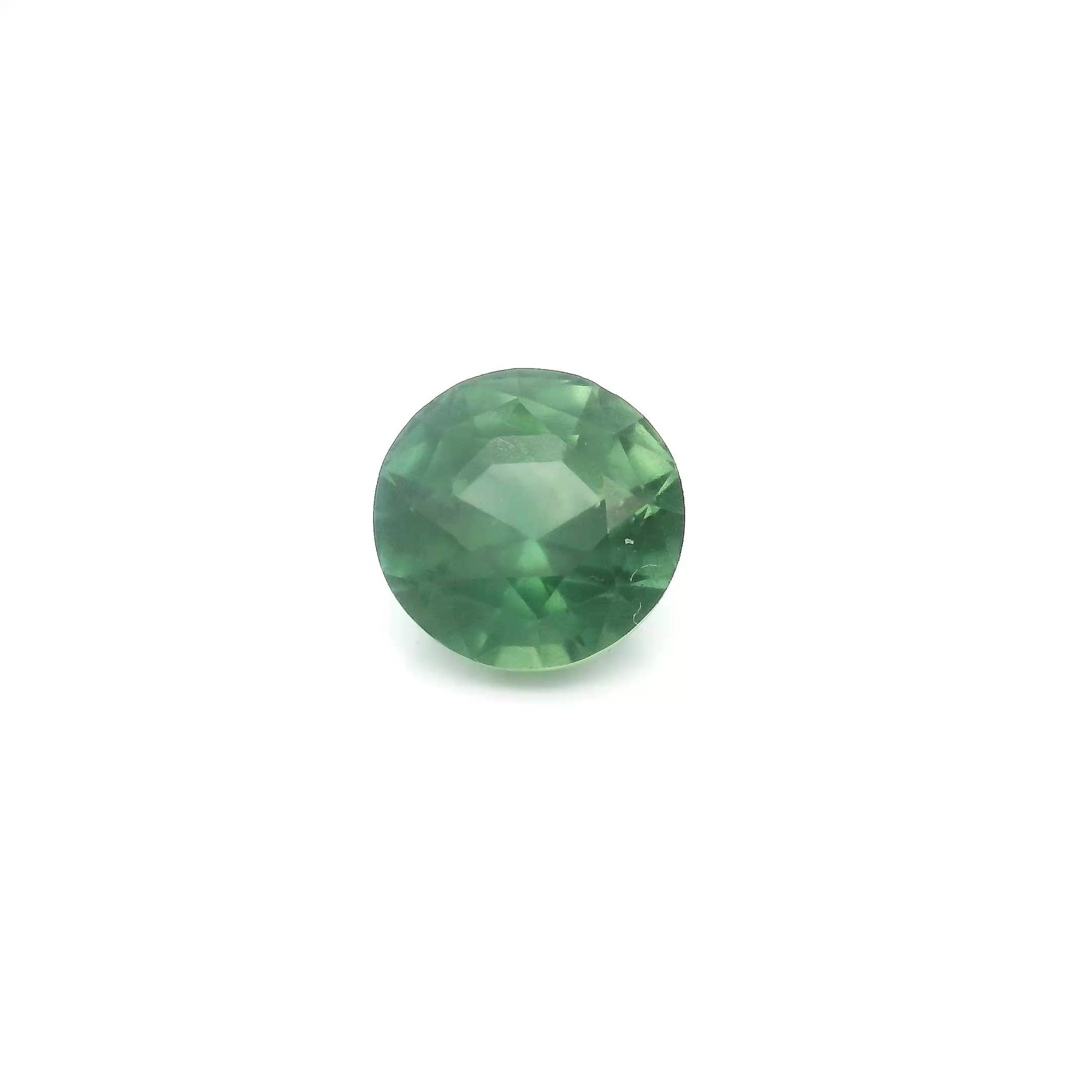 2.03 Carat Light Green Round Sapphire