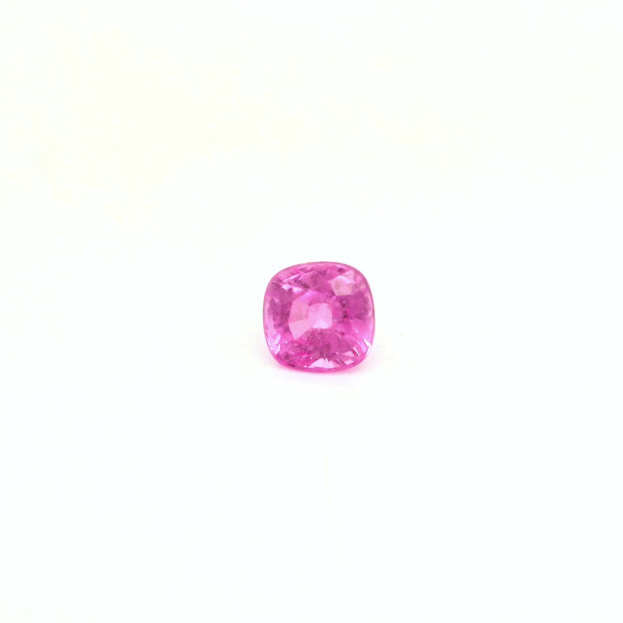 0.70 Carat Pink Cushion Sapphire