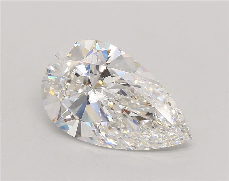7.05ct F VVS2 Rare Carat Ideal Cut Pear Lab Grown Diamond