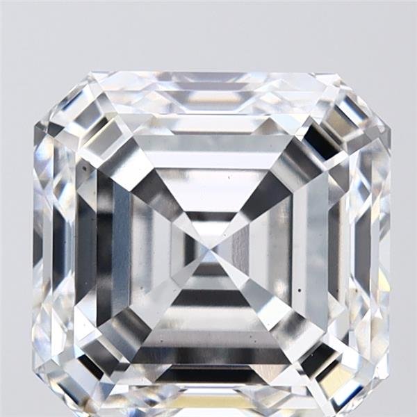 4.08ct F VS1 Rare Carat Ideal Cut Asscher Lab Grown Diamond