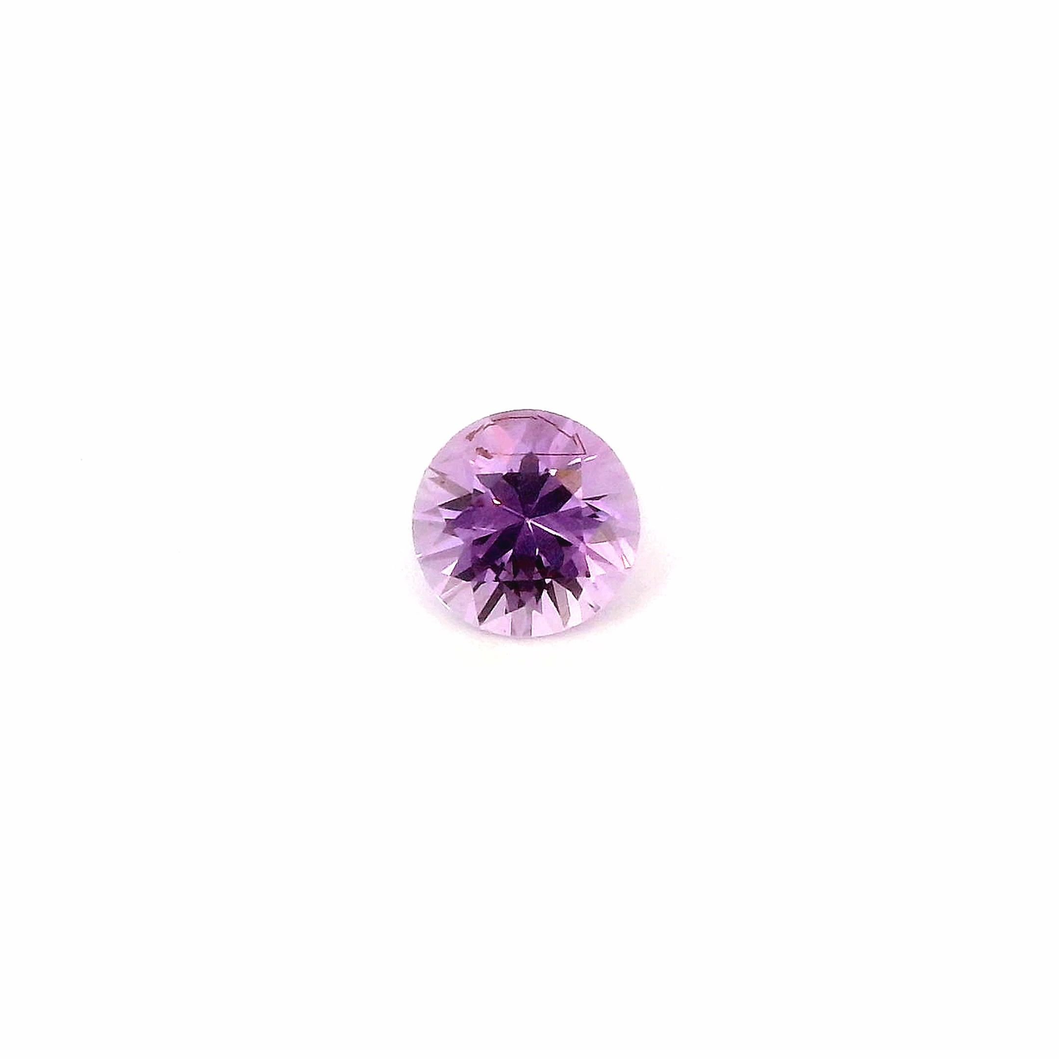 0.72 Carat Pink Round Sapphire