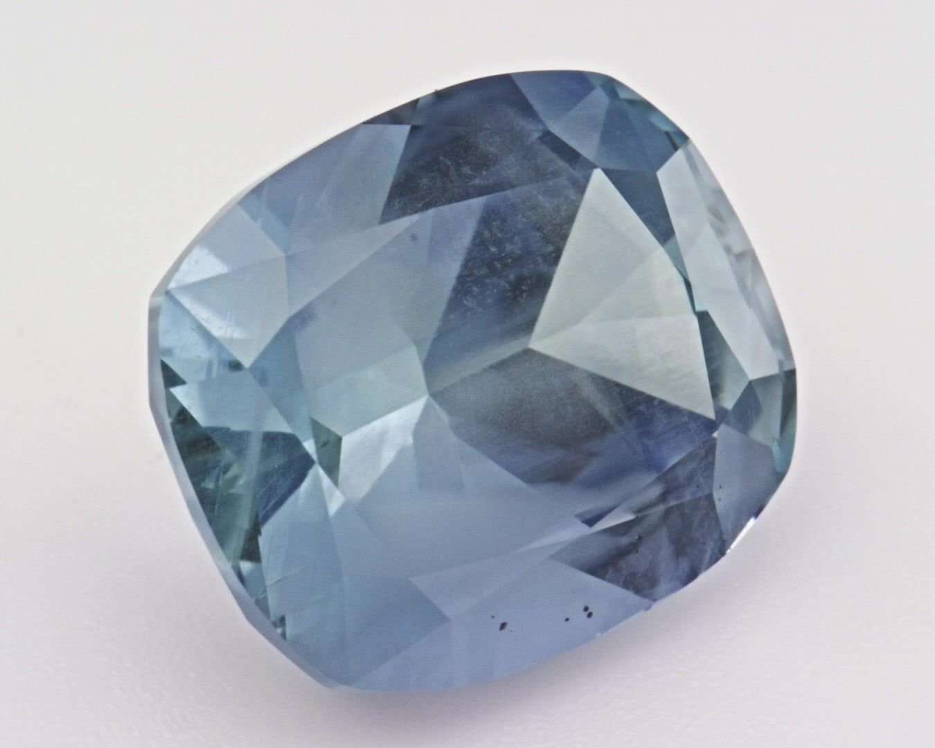 4.57 Carat Teal Cushion Sapphire