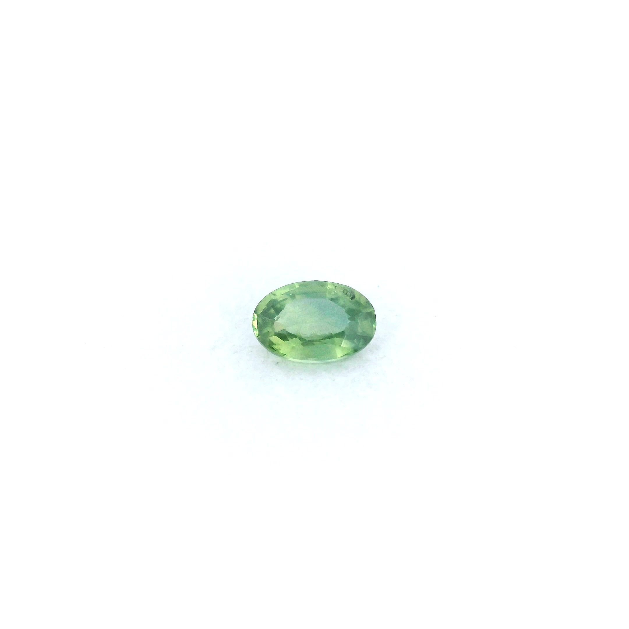 0.37 Carat Green Oval Sapphire