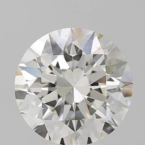 5.02ct K VS2 Rare Carat Ideal Cut Round Diamond