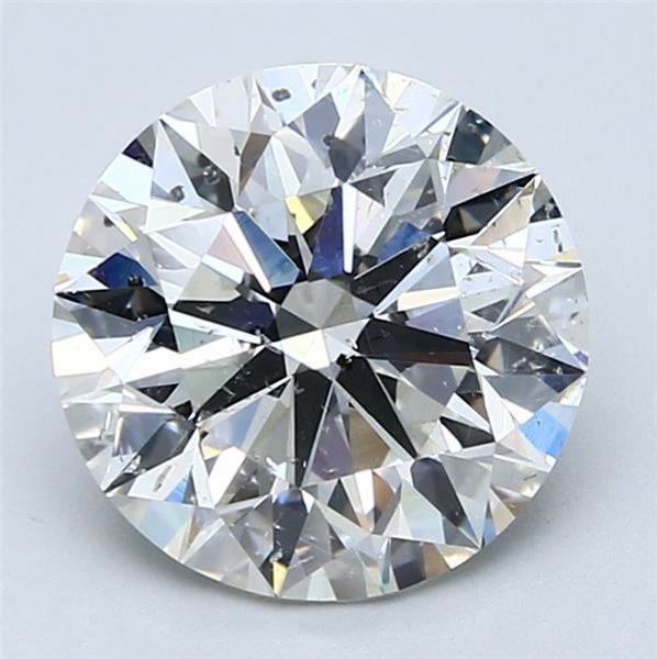 3.80ct J SI2 Rare Carat Ideal Cut Round Diamond