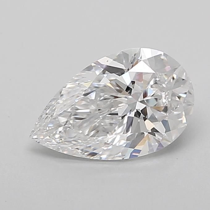 1.09ct D VVS2 Rare Carat Ideal Cut Pear Lab Grown Diamond