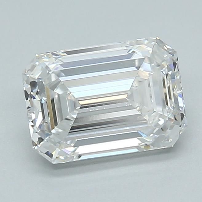 1.58ct D VS1 Rare Carat Ideal Cut Emerald Lab Grown Diamond