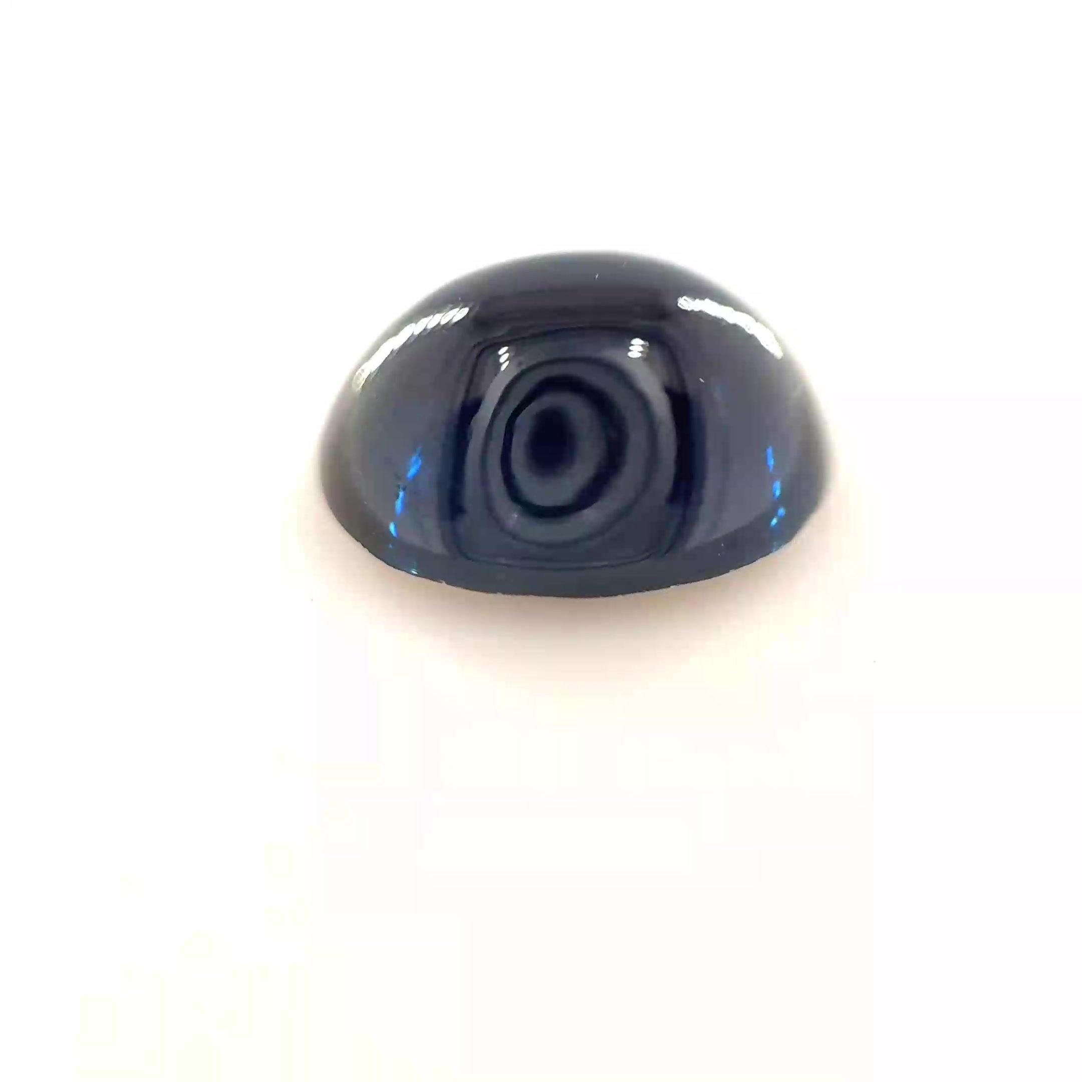 4.74 Carat Deep Blue Oval Sapphire