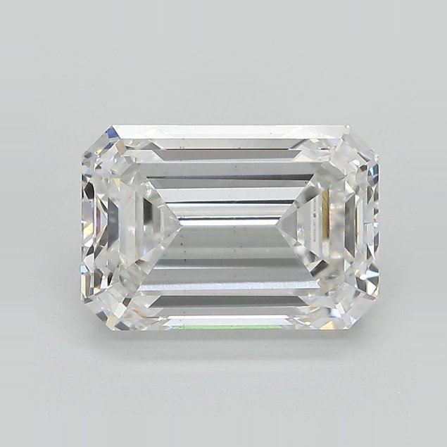 4.06ct F VS2 Very Good Cut Emerald Lab Grown Diamond