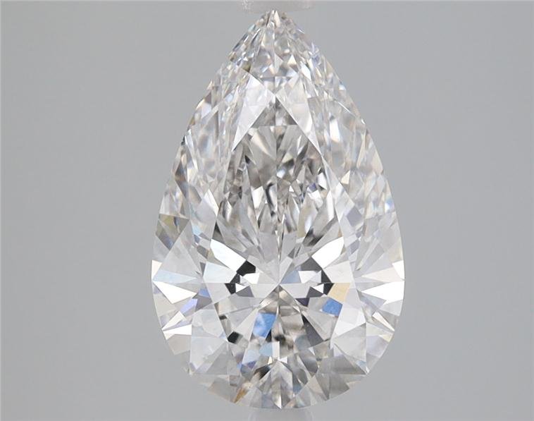 2.10ct H VS2 Rare Carat Ideal Cut Pear Lab Grown Diamond