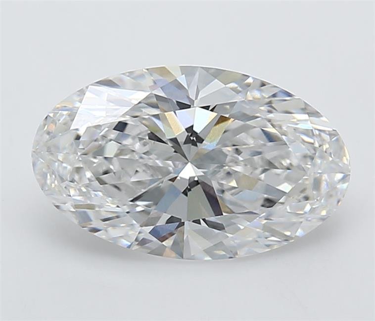 3.09ct D VVS2 Rare Carat Ideal Cut Oval Lab Grown Diamond