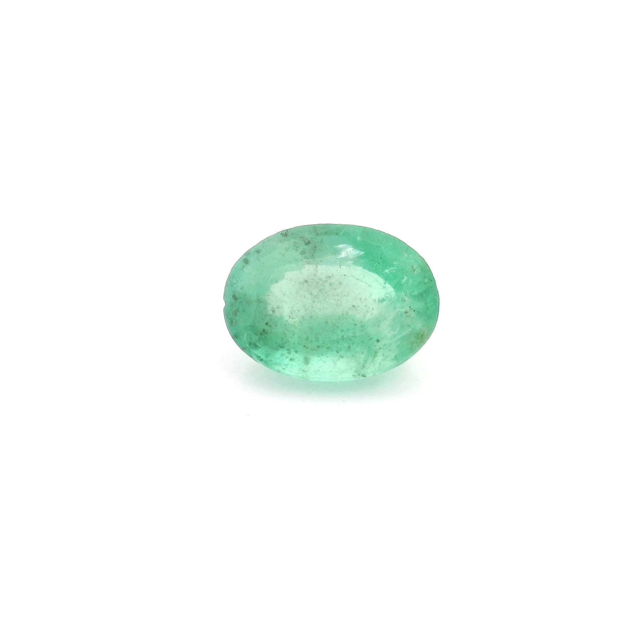 1.24 Carat Green Oval Emerald
