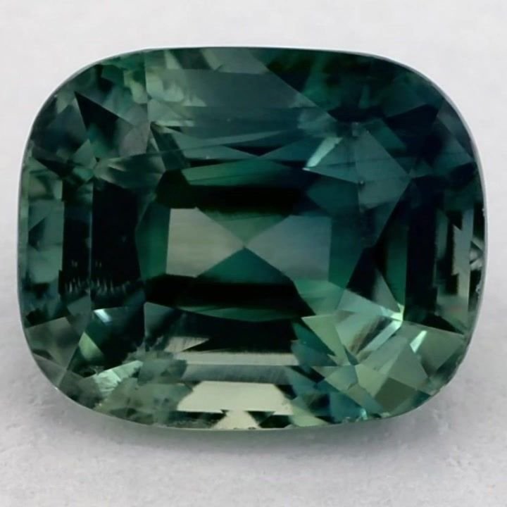 2.50 Carat Green Cushion Sapphire