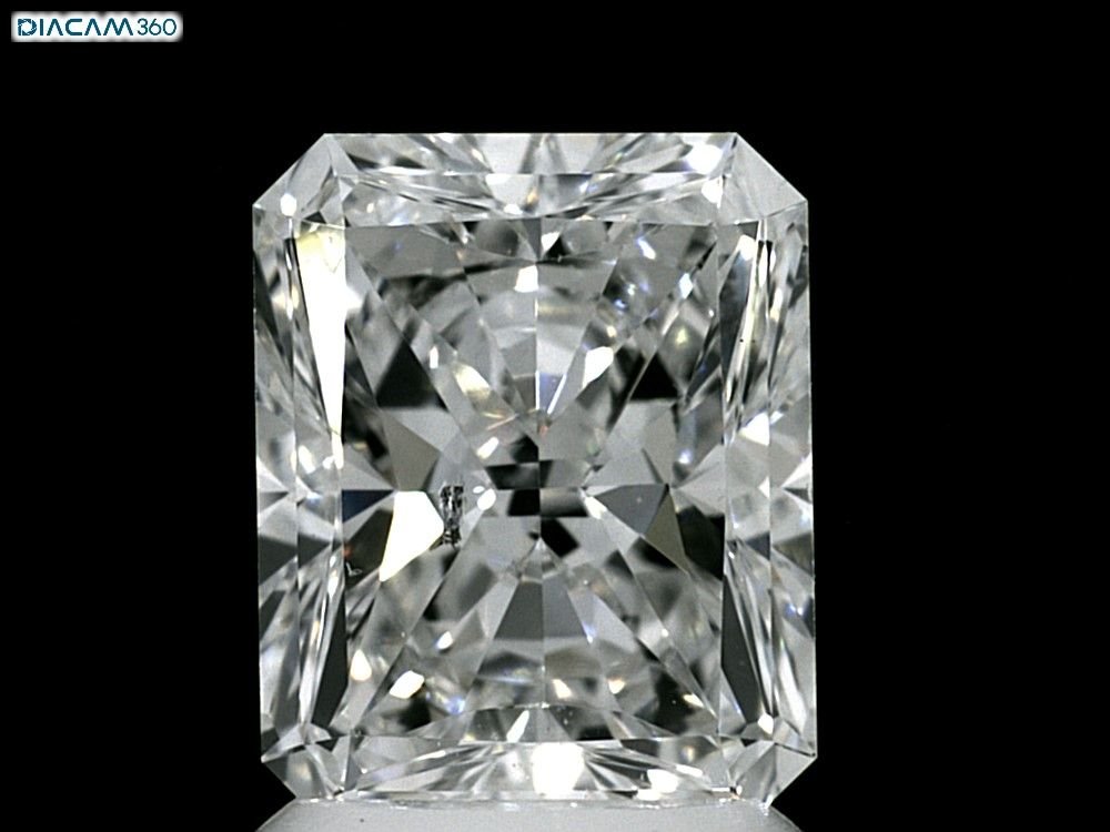 2.55ct F SI2 Rare Carat Ideal Cut Radiant Diamond