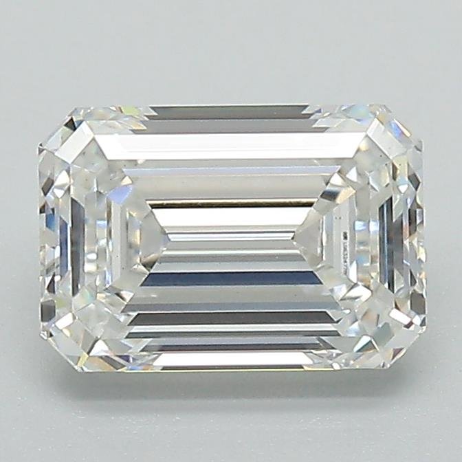 1.57ct F VS1 Rare Carat Ideal Cut Emerald Lab Grown Diamond