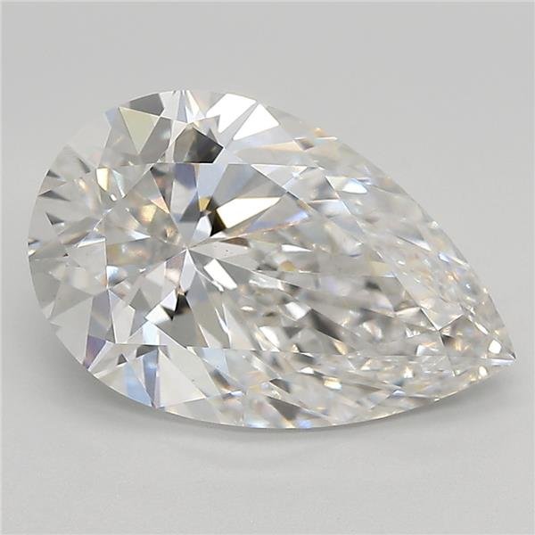 3.83ct F VS1 Rare Carat Ideal Cut Pear Lab Grown Diamond